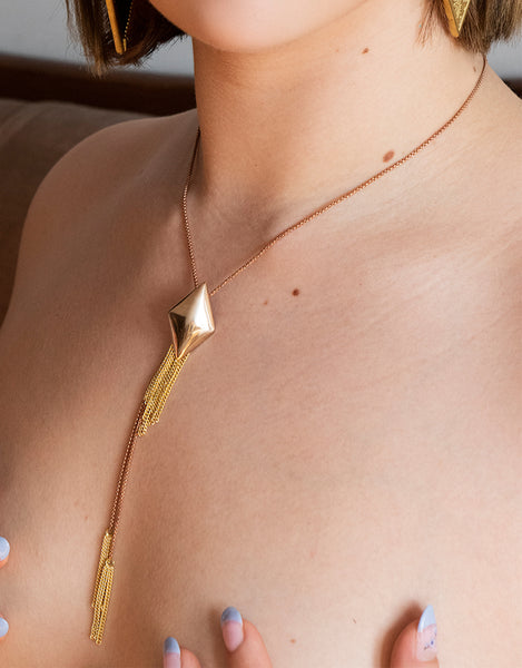 Diamond Bolo Tie Necklace
