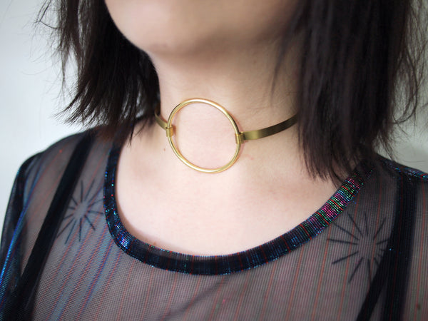 Gold choker collar