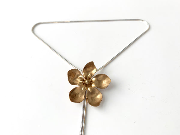 WILD ROSE Bolo Tie Flower Pendant