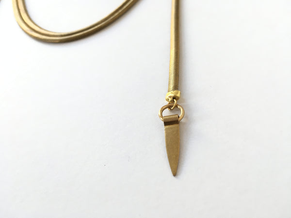 Arrow tips of snack chain necklace