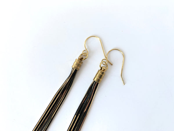 Caps and ear hooks of tassel earrings