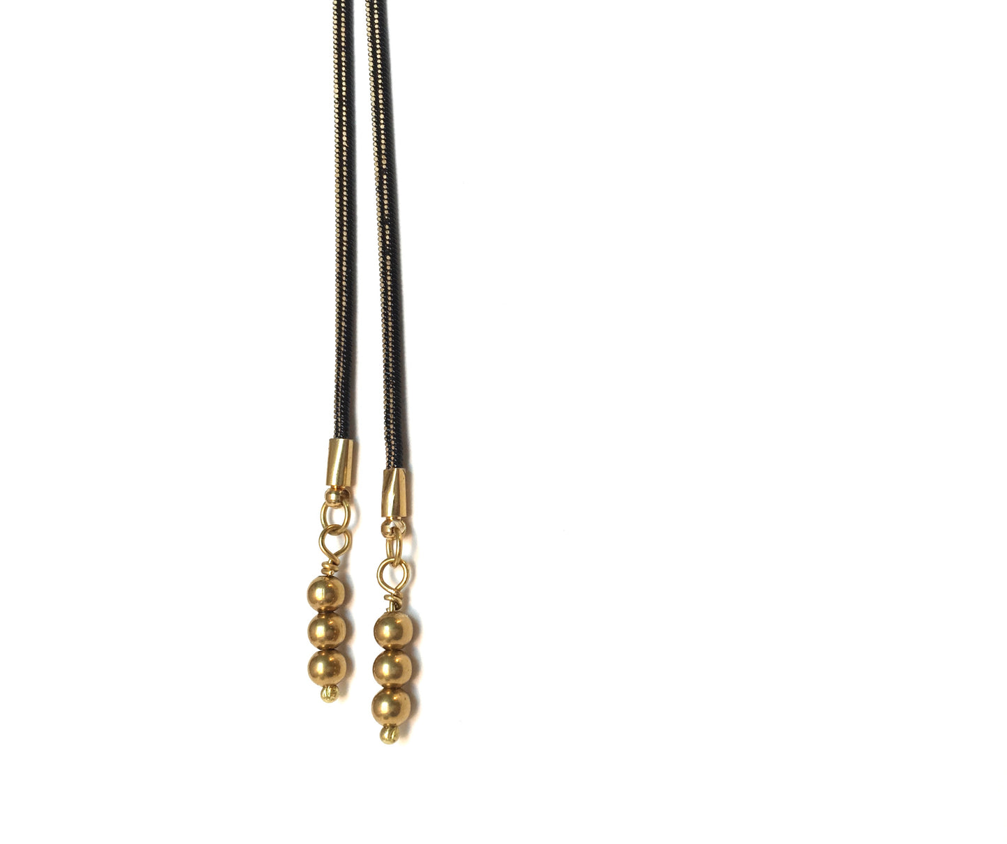 TROLLOP Black & Gold Bolo Tie - Mini