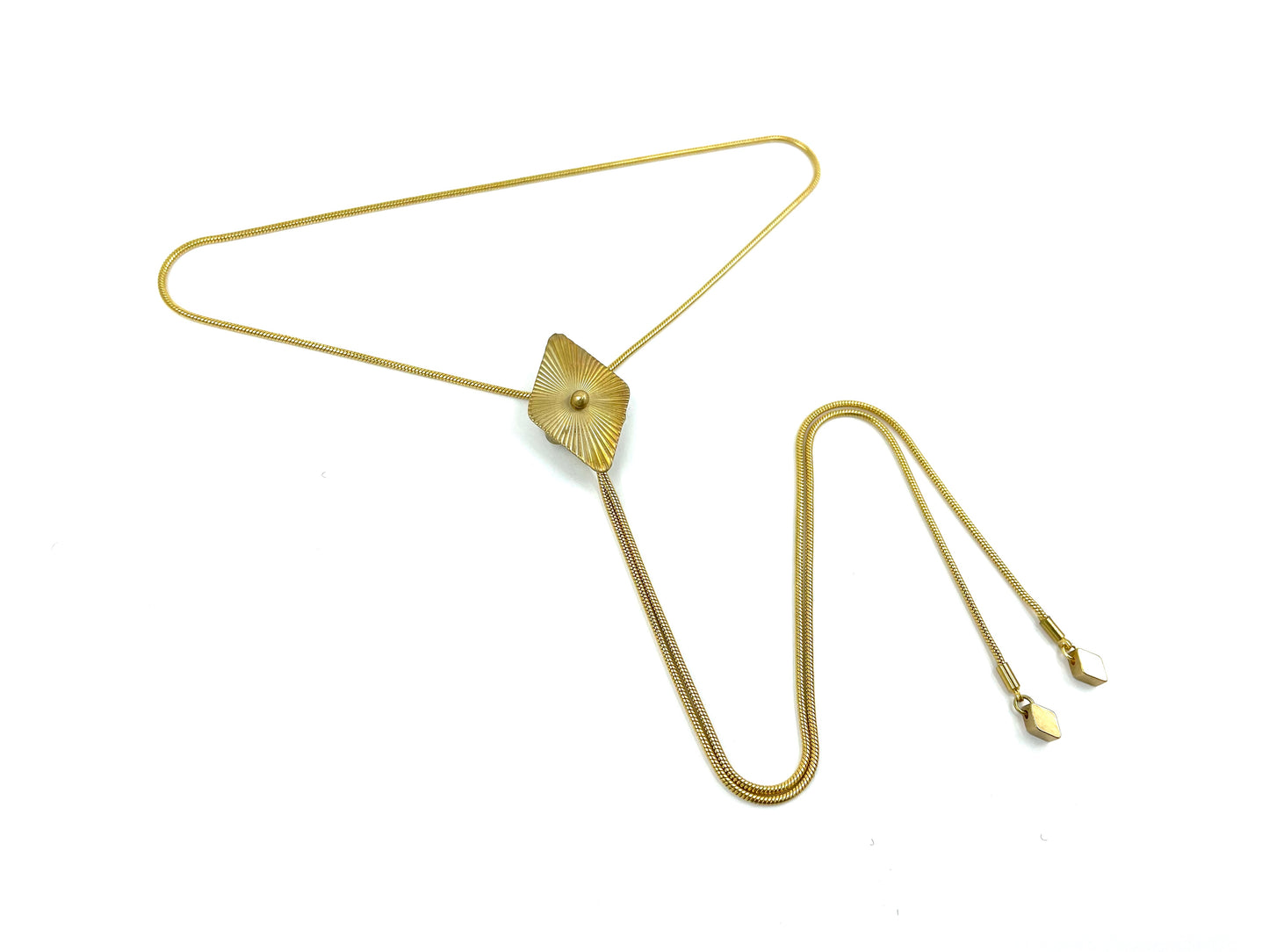 Diamond bolo tie on white background