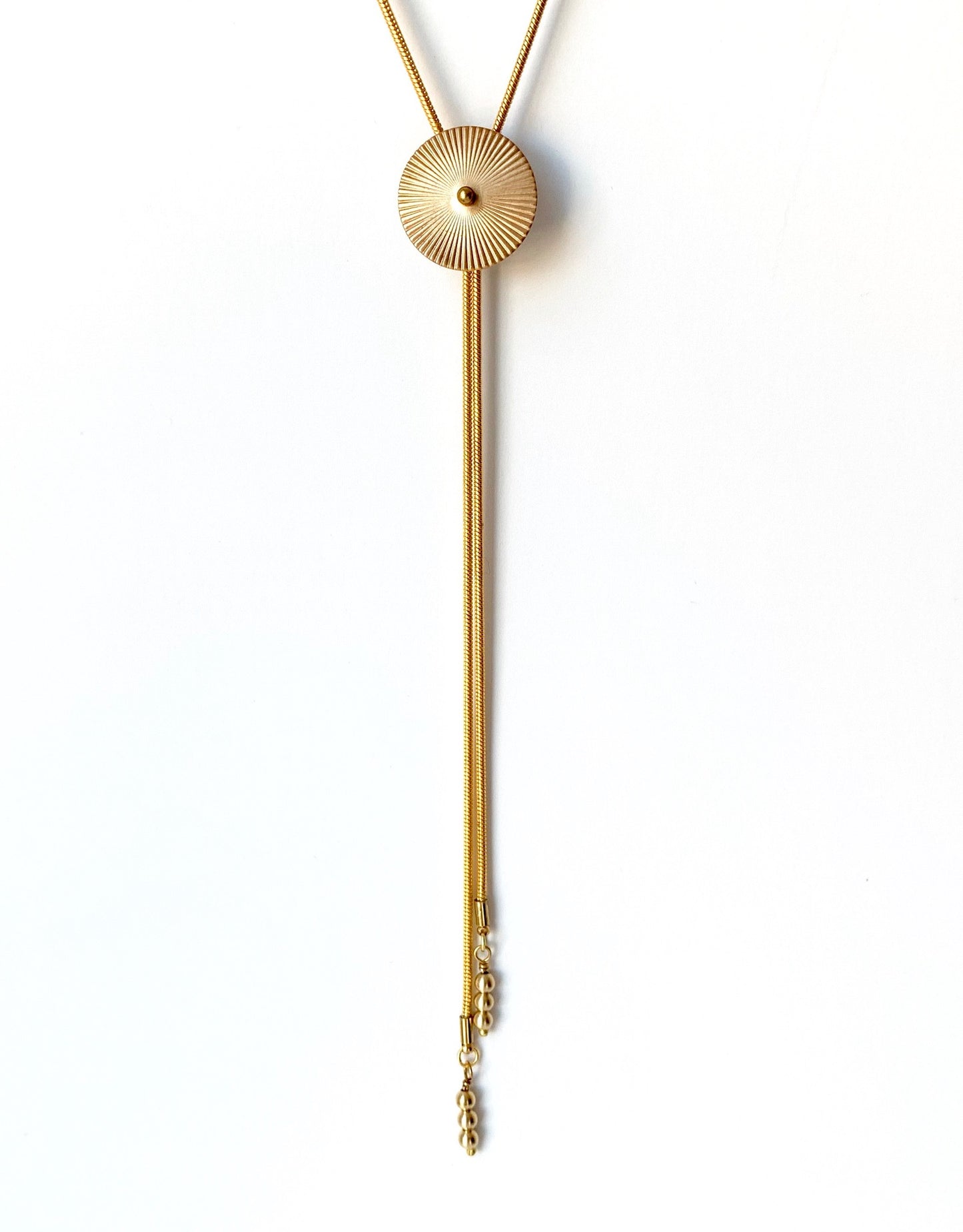 TROLLOP Black & Gold Bolo Tie - Mini