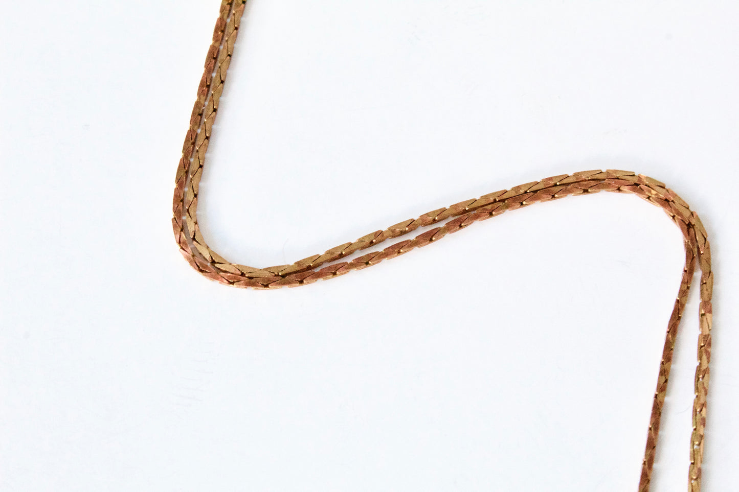 Square brass snake chain