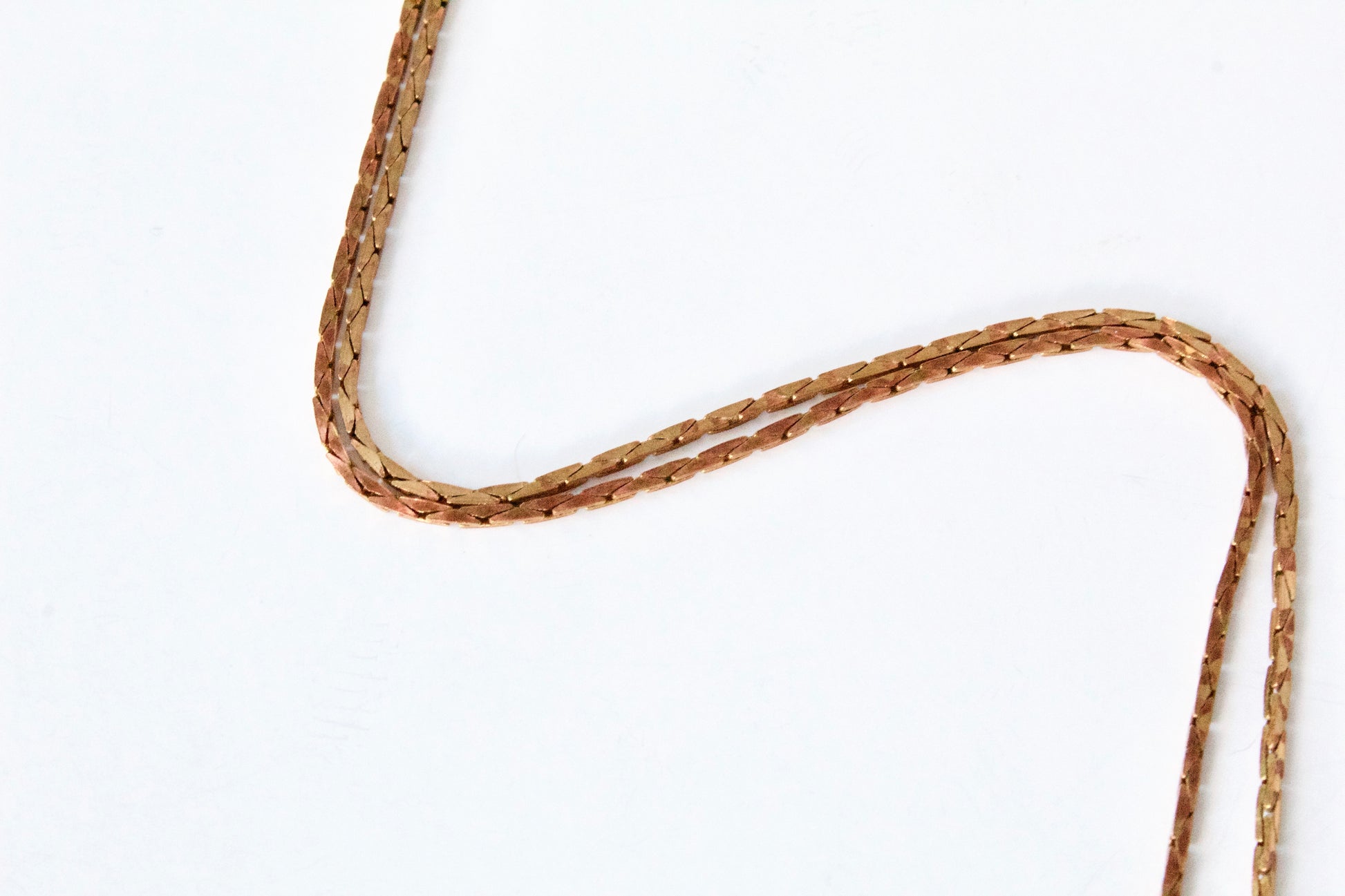 Square brass snake chain