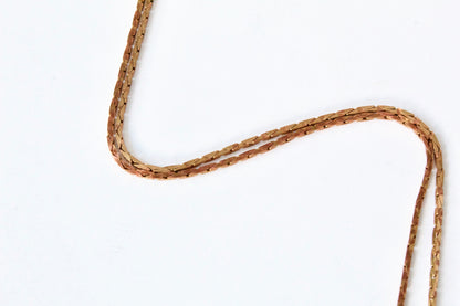Square brass snake chain