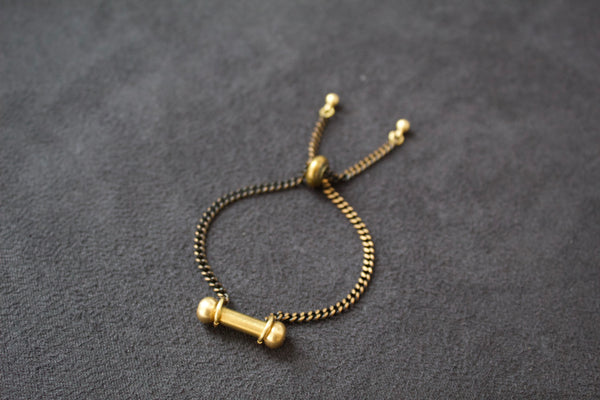 Black curb chain bracelet