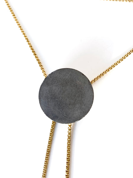 Concrete pendant of bolo tie necklace