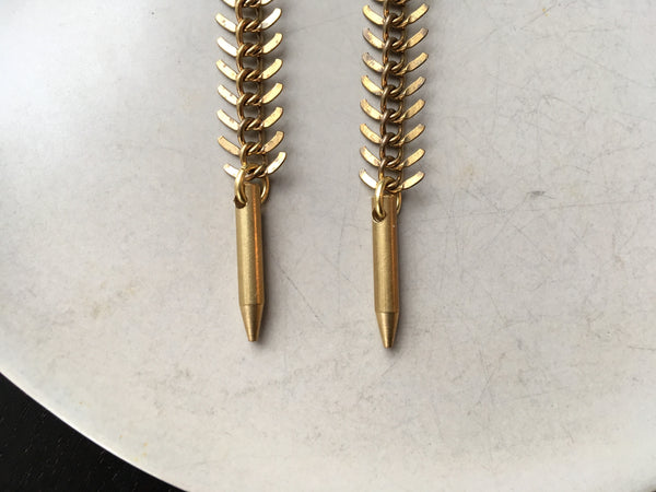 LUST Gold Fishbone Earrings