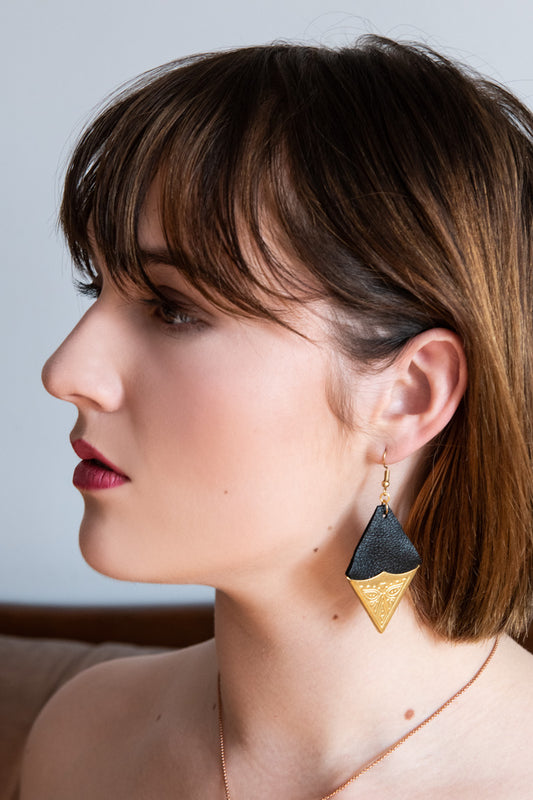SULTRY Brass Tip Earrings