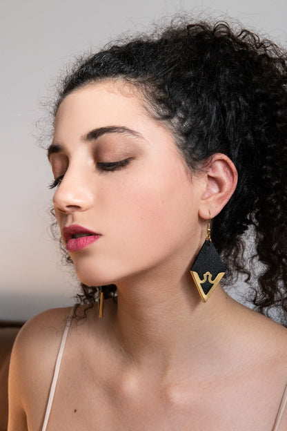 SULTRY Brass Tip Earrings