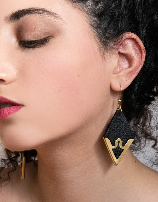 SULTRY Brass Tip Earrings