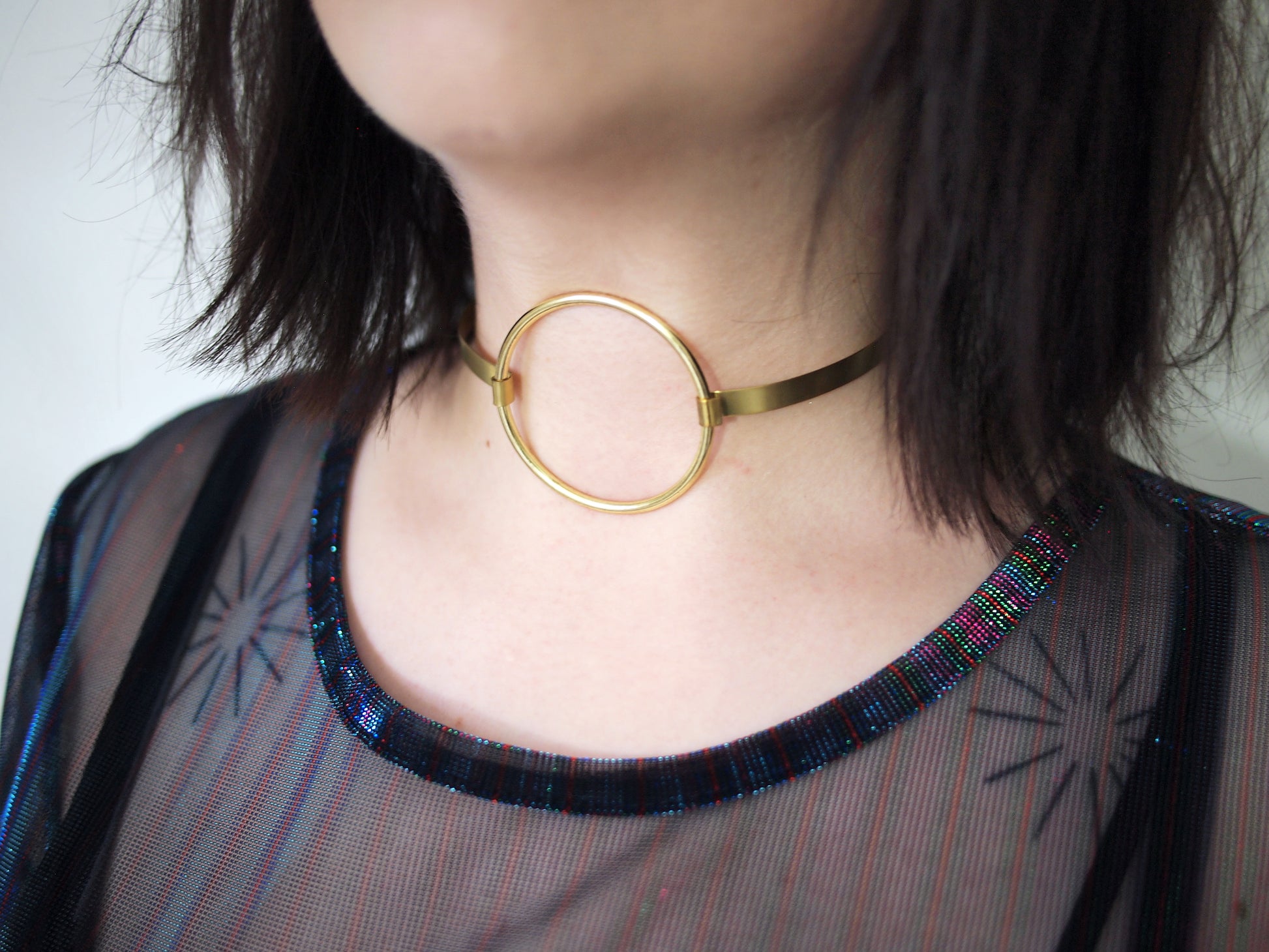 Gold choker collar