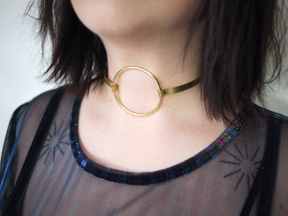 Gold choker collar