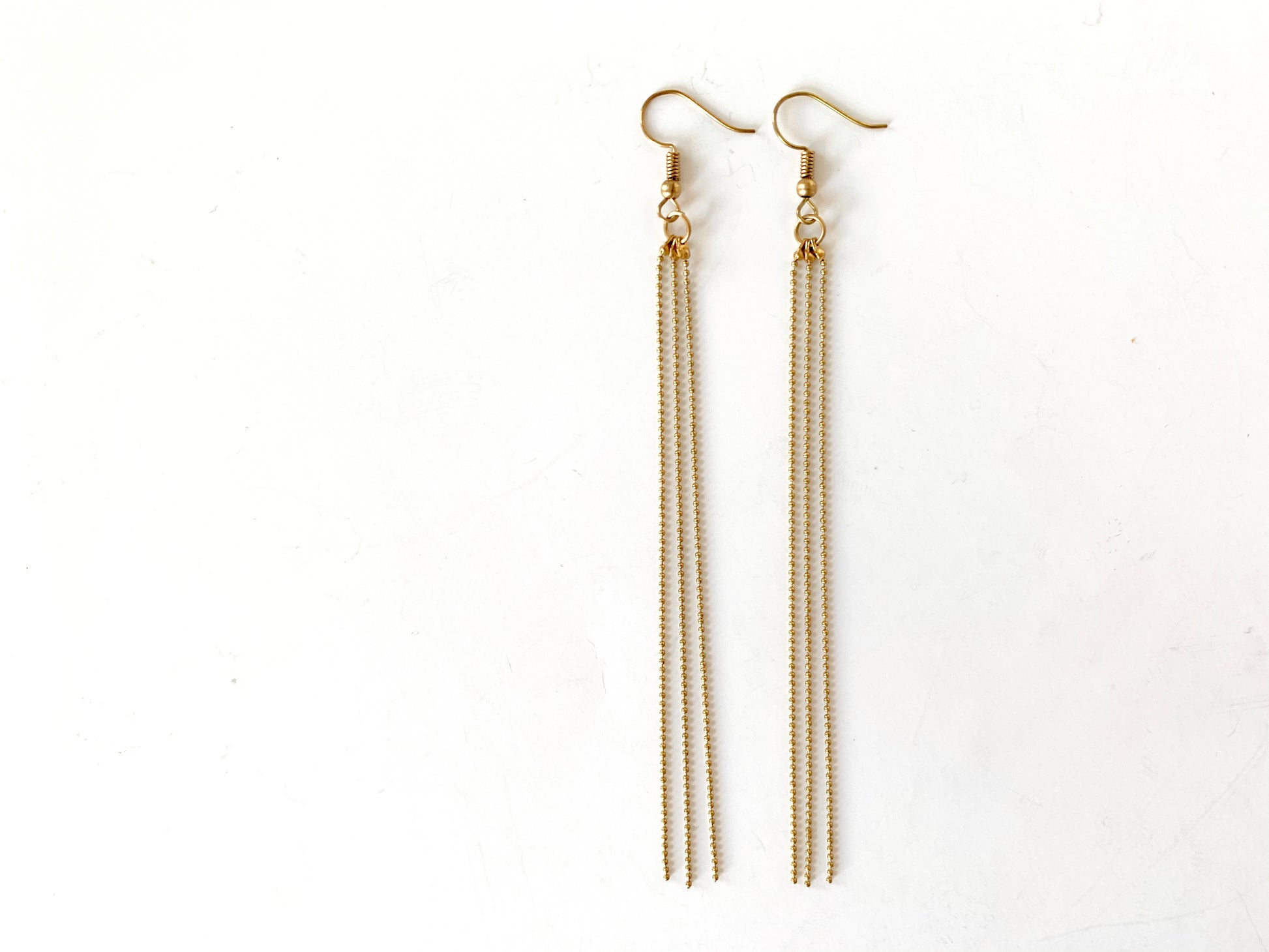 Ball chain tassel earrings