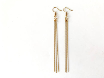 Ball chain tassel earrings
