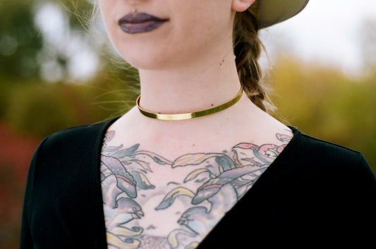 Brass cuff choker